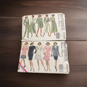 Butterick 5805 & 5709 Miss Sz 6-10 Jacket Pants Skirt Split Skirt Sewing Pattern